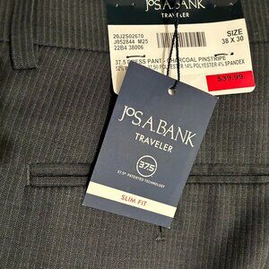 Jo's A Bank Charcoal Pinstripe Dress Pants NWT